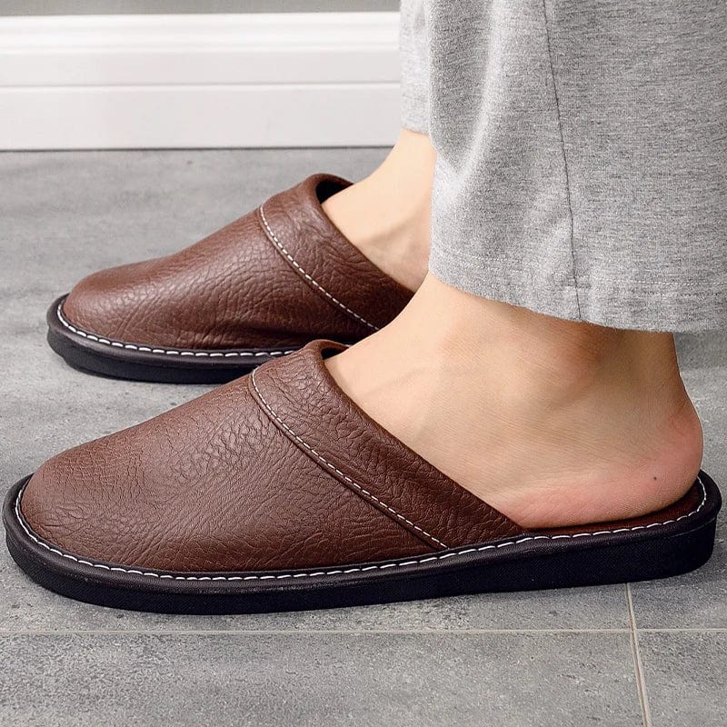 Chausson homme cuir