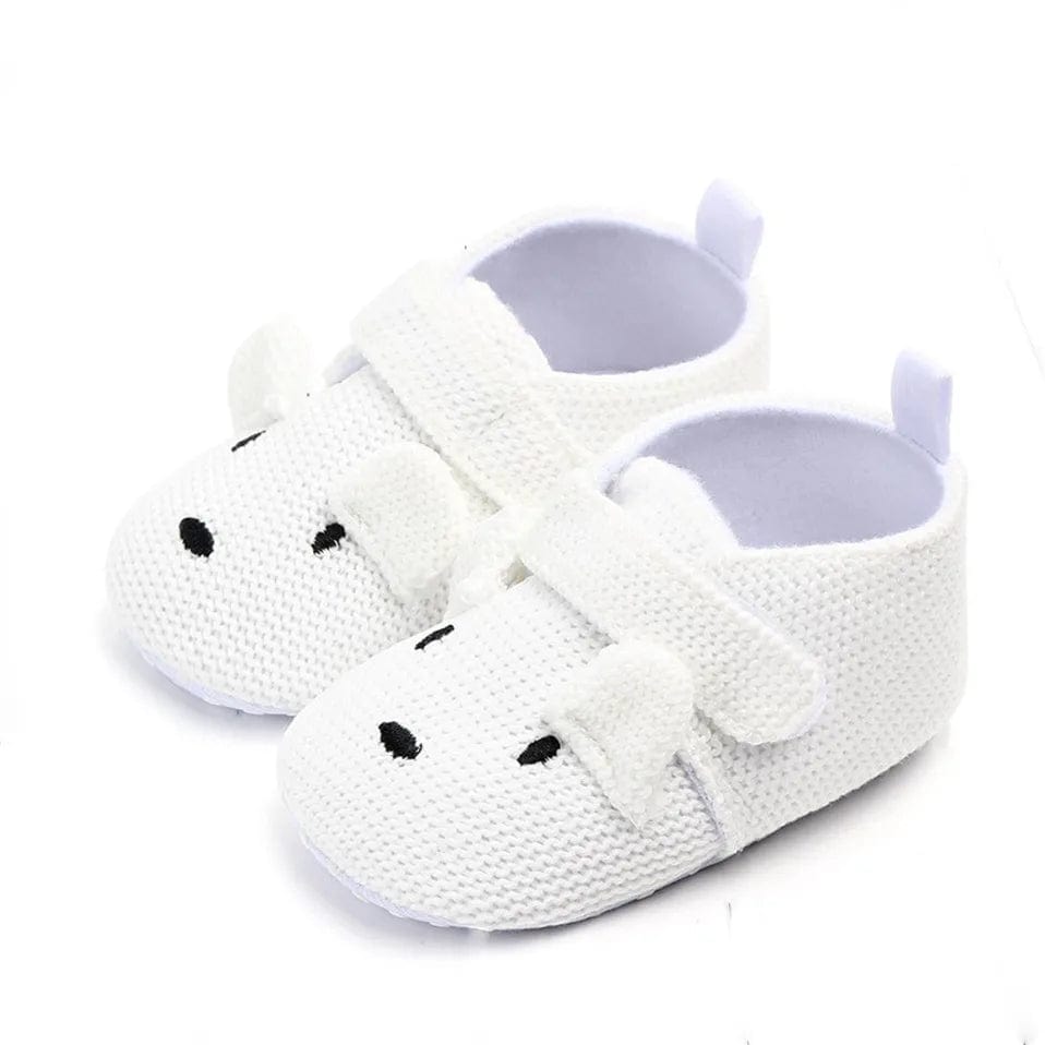  Chausson bébé tricot Blanc / 0-6 mois