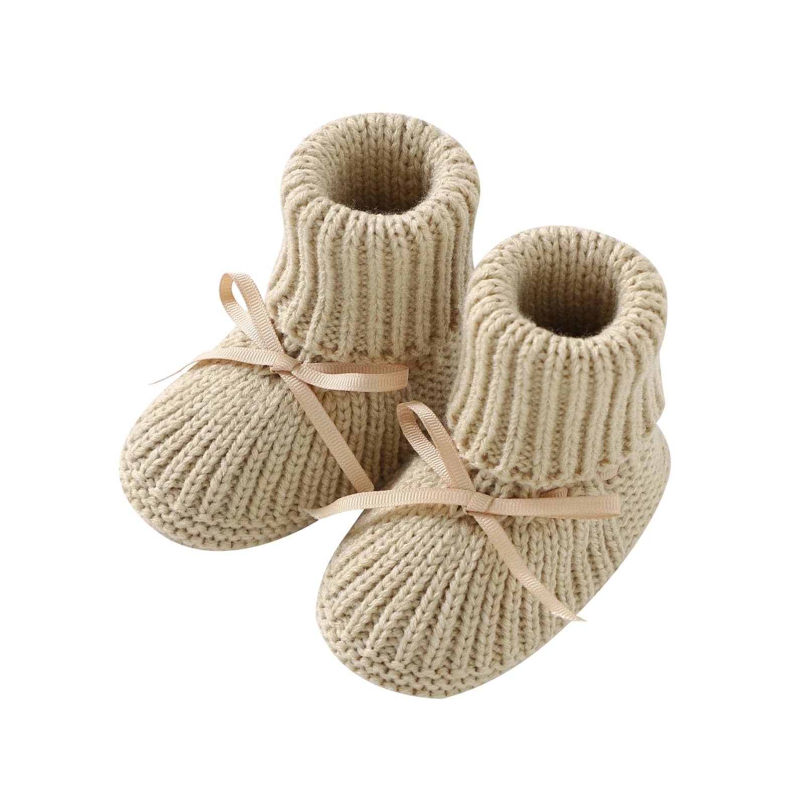 Chausson pour bebe en tricot Beige / 0-3M