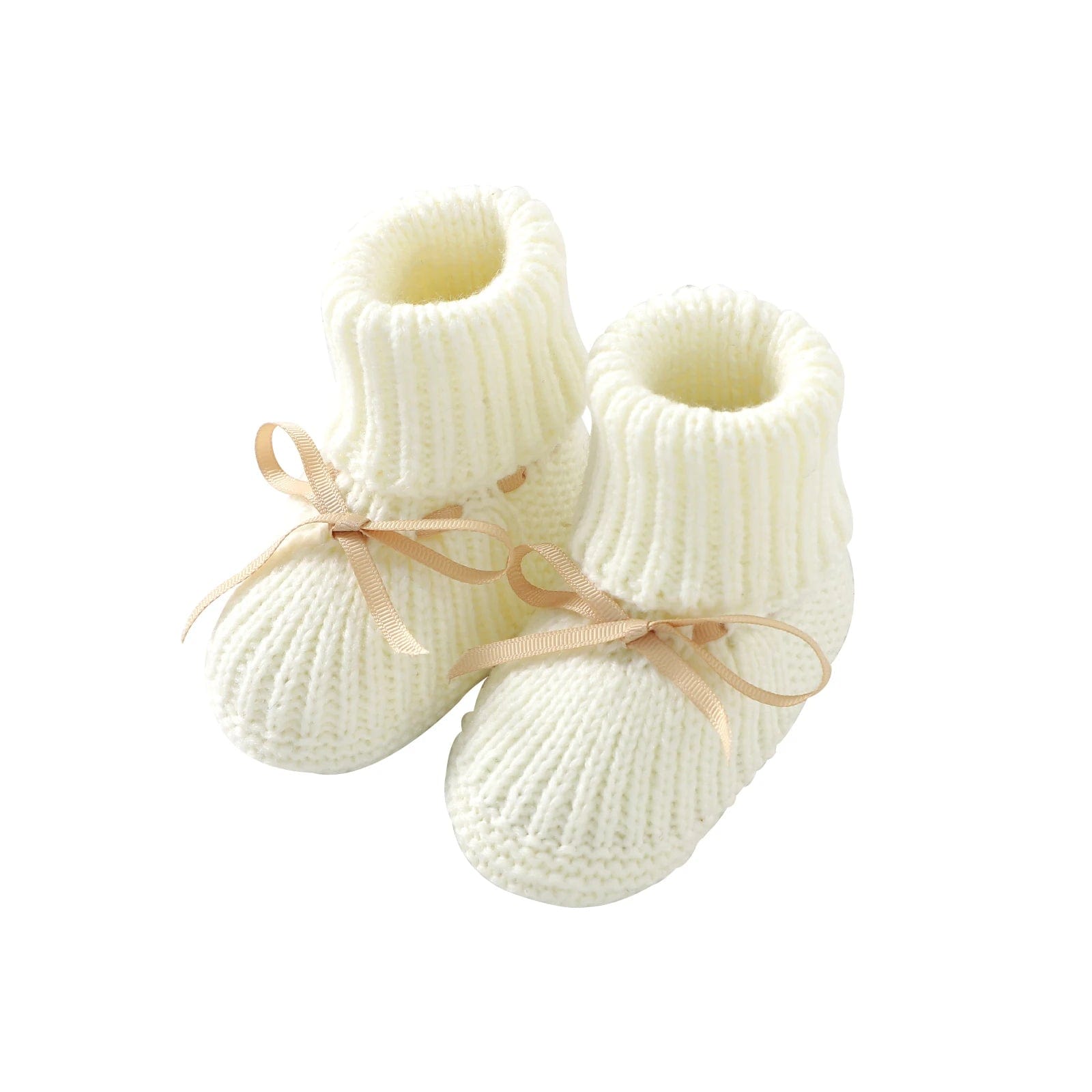 Chausson pour bebe en tricot Blanc / 0-3M