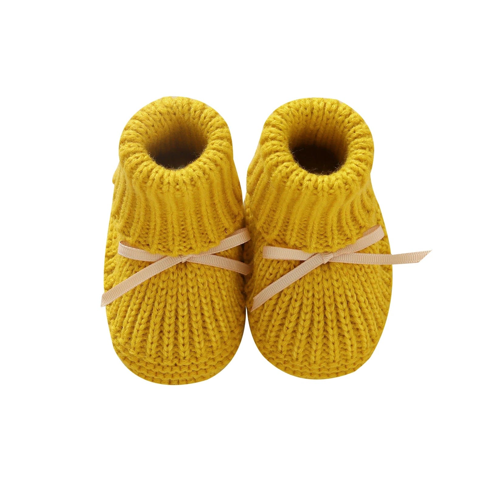 Chausson pour bebe en tricot Jaune / 0-3M