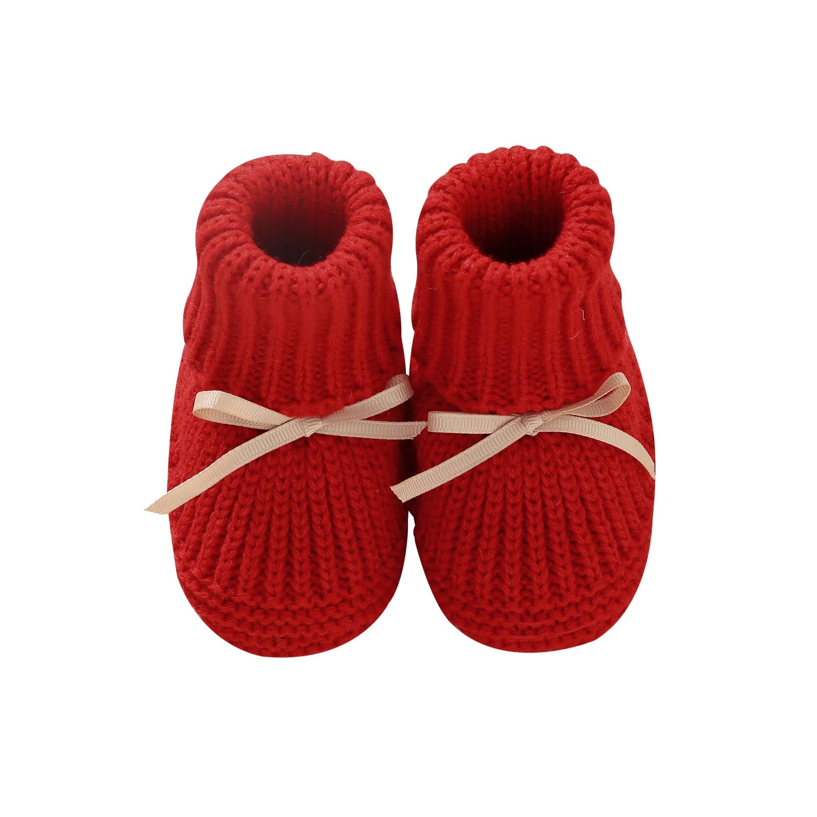 Chausson pour bebe en tricot Rouge / 0-3M