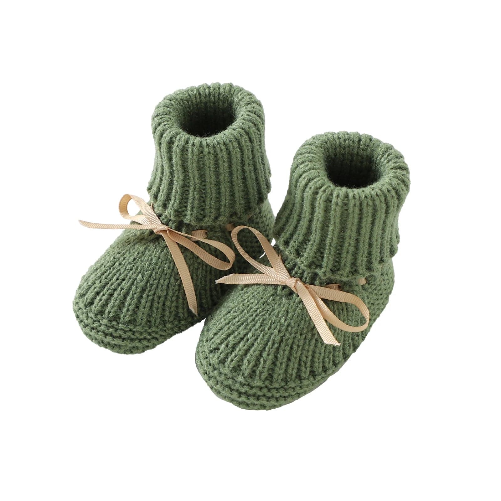 Chausson pour bebe en tricot Vert / 0-3M