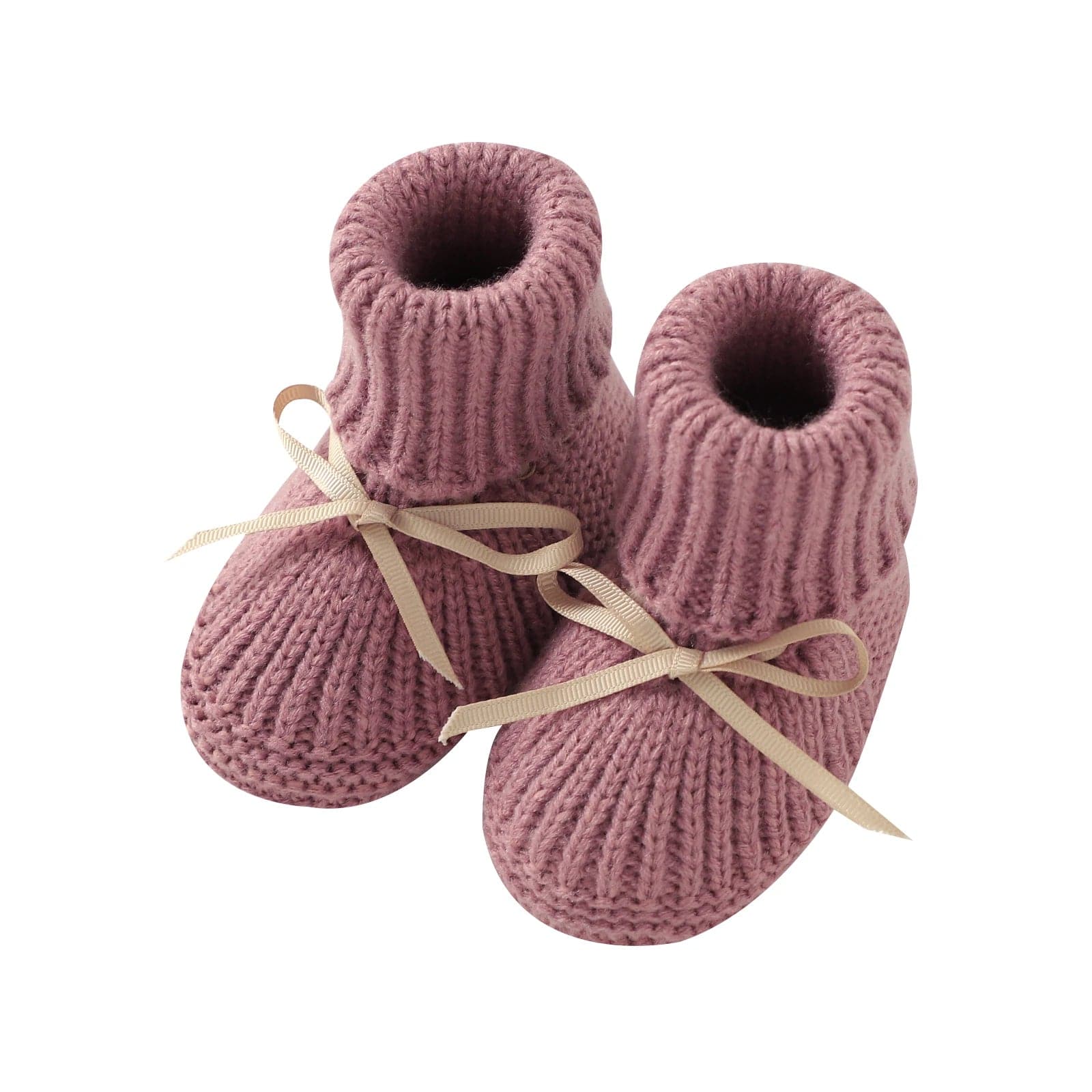 Chausson pour bebe en tricot Violet / 0-3M