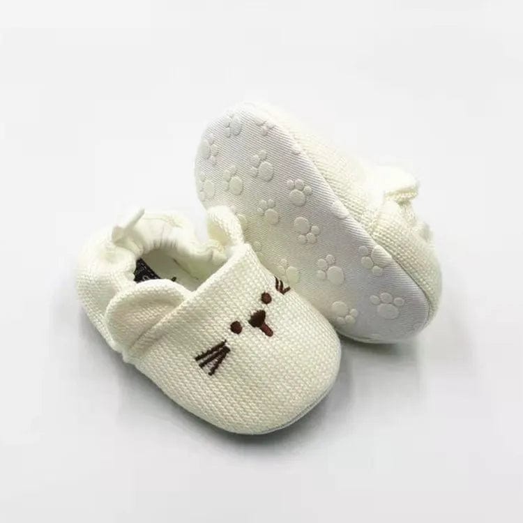 Chaussons bébé tricot Blanc / 0-6 mois