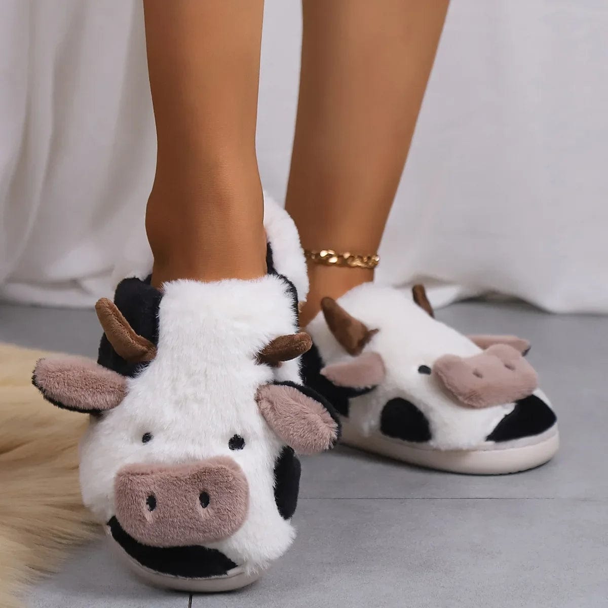  Chaussons vaches Noir/blanc / 36-37