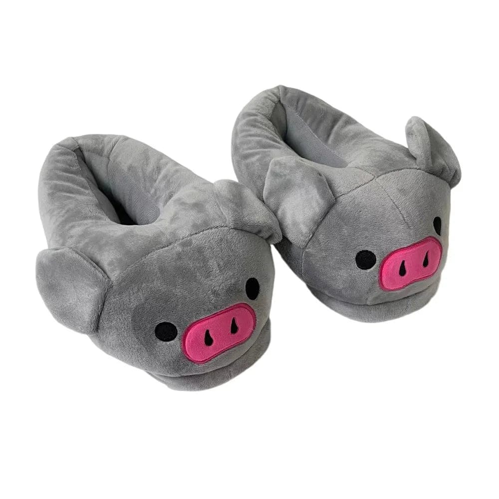 gray pig shoes / Onesize(EU36-41)